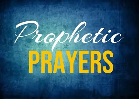 Prophetic prayer line